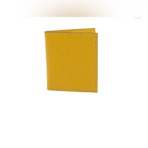 Hermès Mini Photo Cover in yellow Chevre leather.
